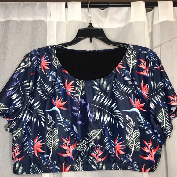 Tropical High waisted Bikini Swimsuit - Picture 2 of 4